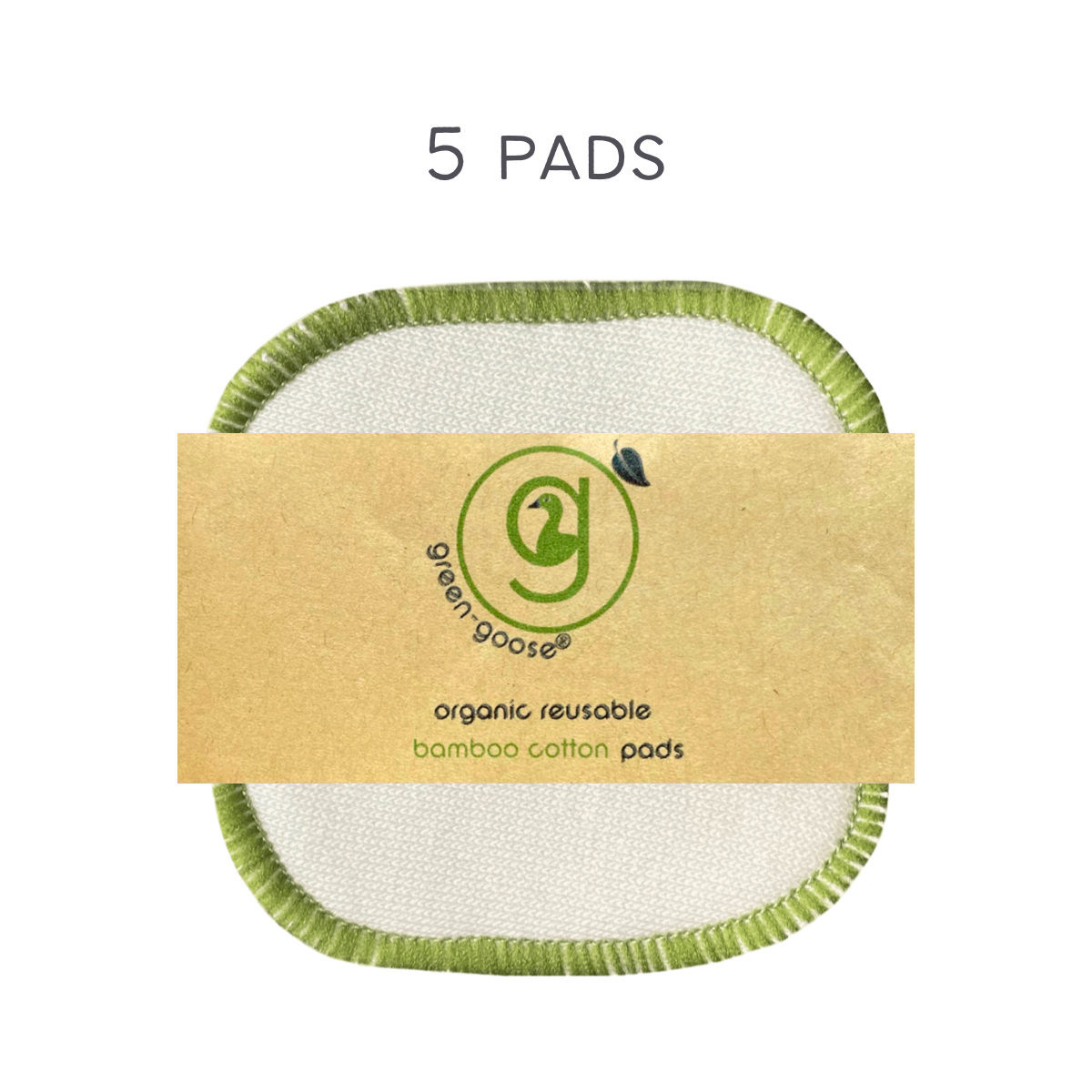 Reusable Bamboo Organic Cotton 3-ply Cotton Pads | 5 Pieces | Medium