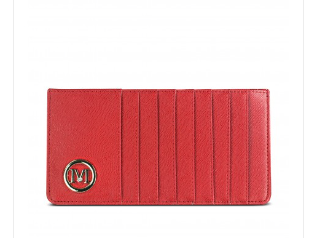 Ladies Slim Card and Cash Wallet by Miss Lulu - Diamond Parrot Accessory Emporium