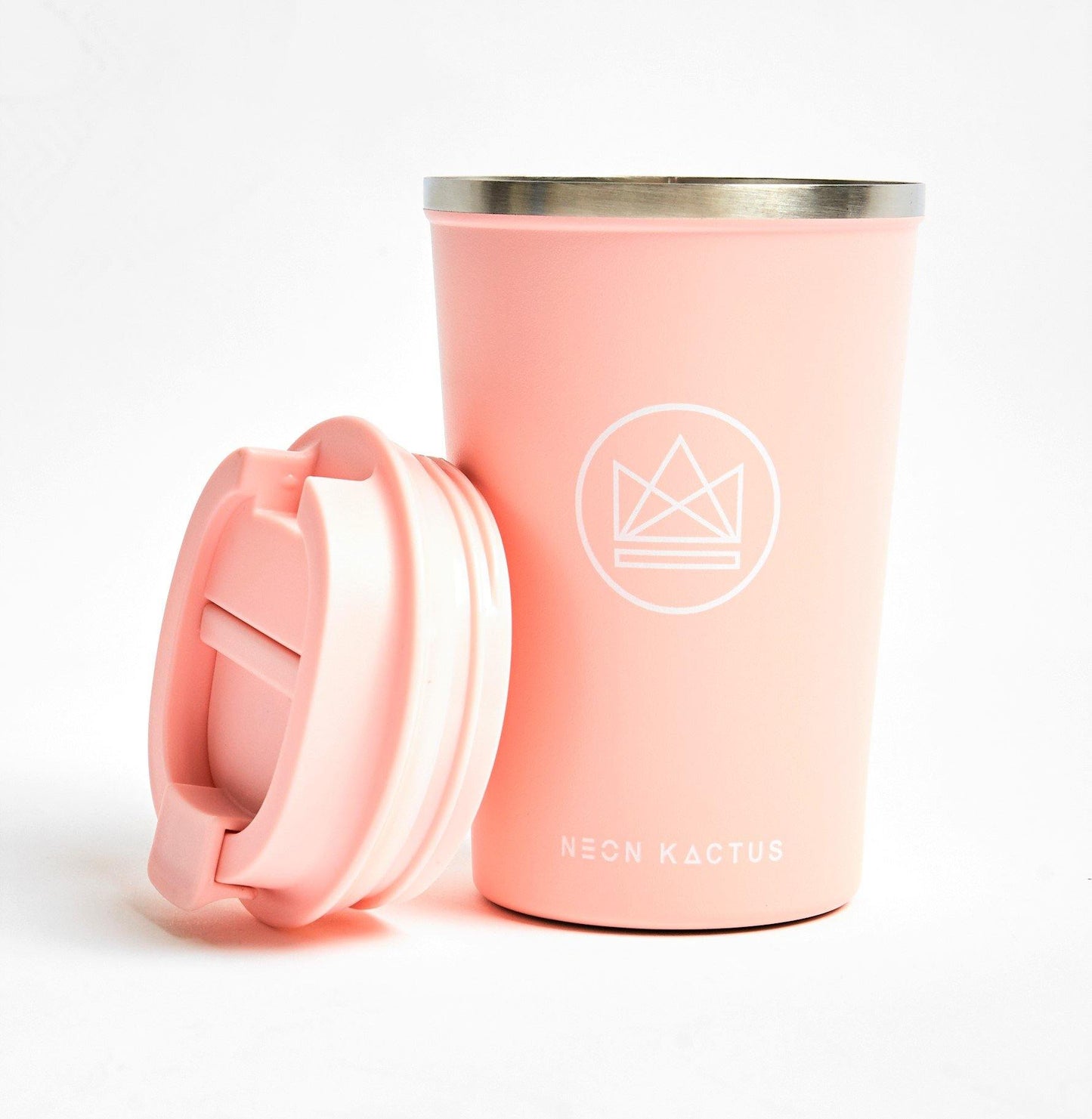 Neon Kactus Reusable Vacuum Insulated Coffee Cup/Travel Mug - 380 ml - Diamond Parrot Accessory Emporium