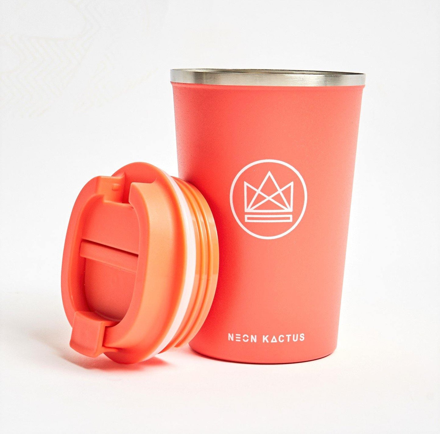 Neon Kactus Reusable Vacuum Insulated Coffee Cup/Travel Mug - 380 ml - Diamond Parrot Accessory Emporium