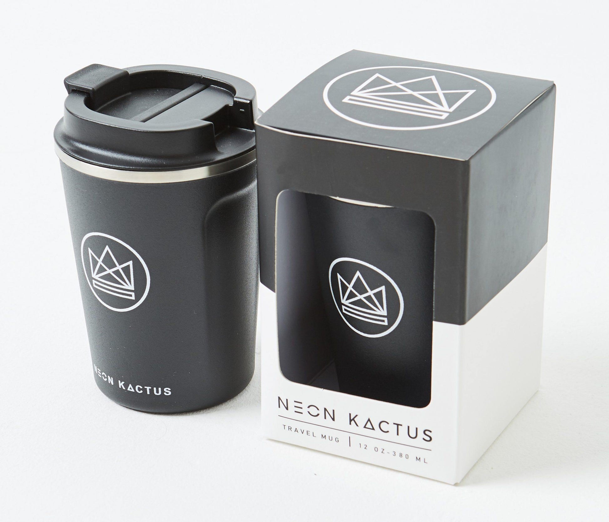 Neon Kactus Reusable Vacuum Insulated Coffee Cup/Travel Mug - 380 ml - Diamond Parrot Accessory Emporium