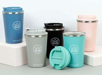 Neon Kactus Reusable Vacuum Insulated Coffee Cup/Travel Mug - 380 ml - Diamond Parrot Accessory Emporium