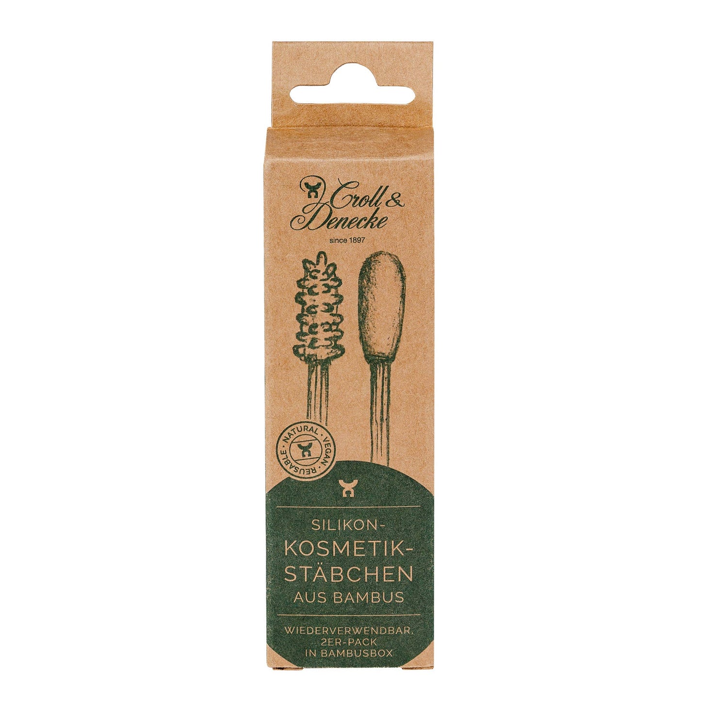 Silicone Cosmetic Sticks with Bamboo Wood - Croll & Denecke